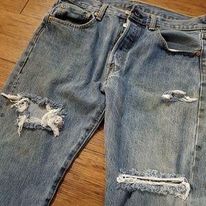 Vintage Levi Button Fly 501s High Wasted Mom Jeans